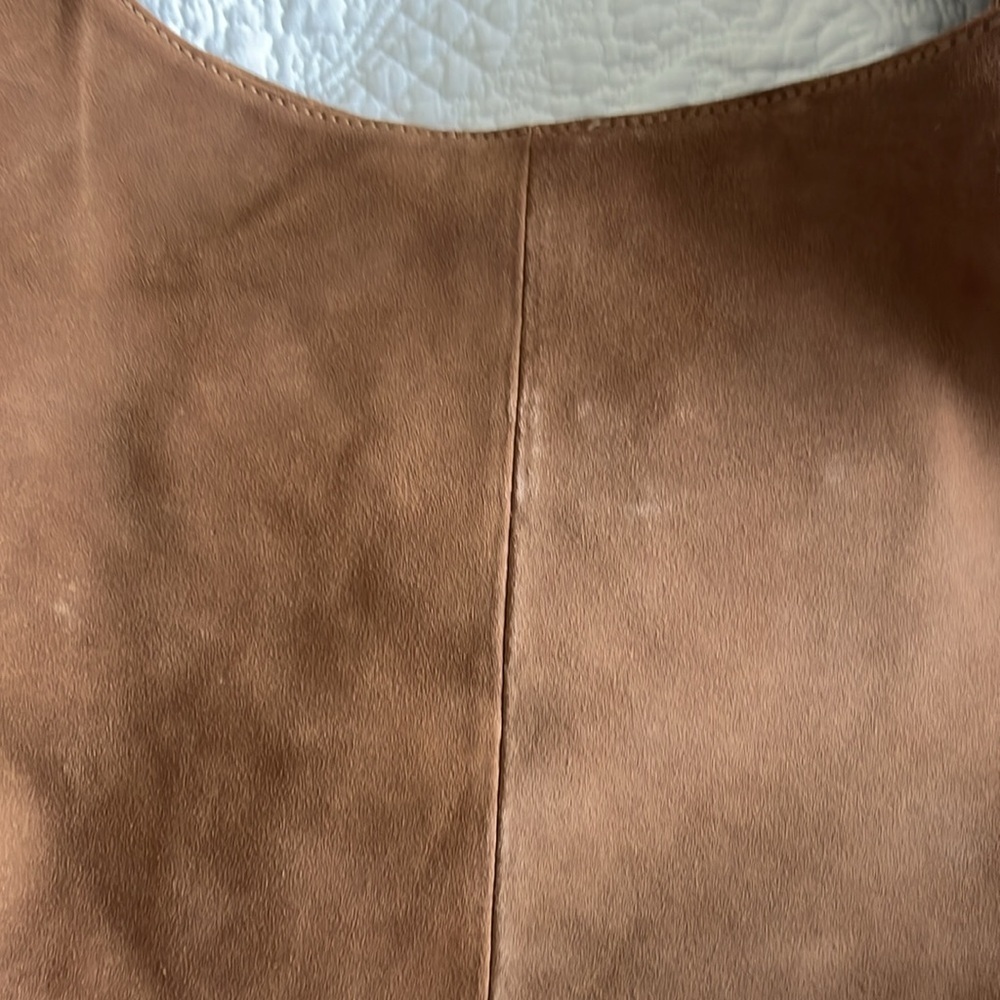 Tan Suede Shoulder Bag - Picture 6 of 12